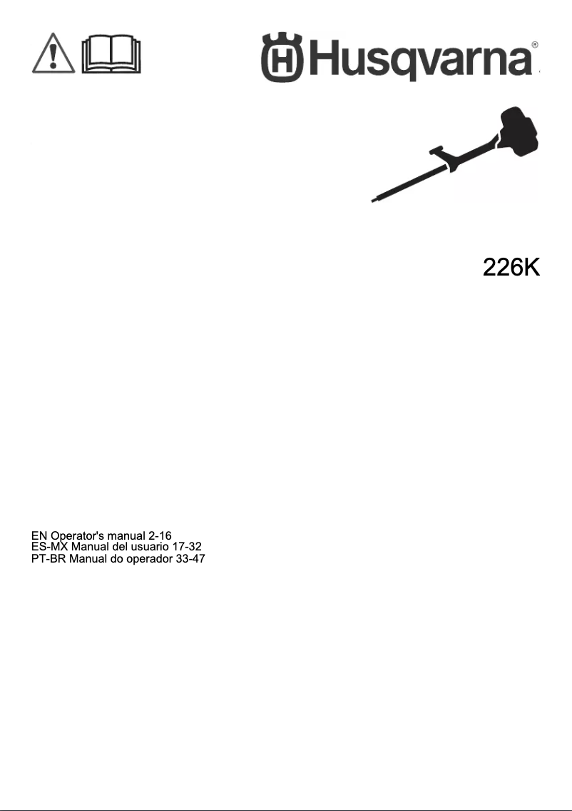 First page image of the manual for 226K