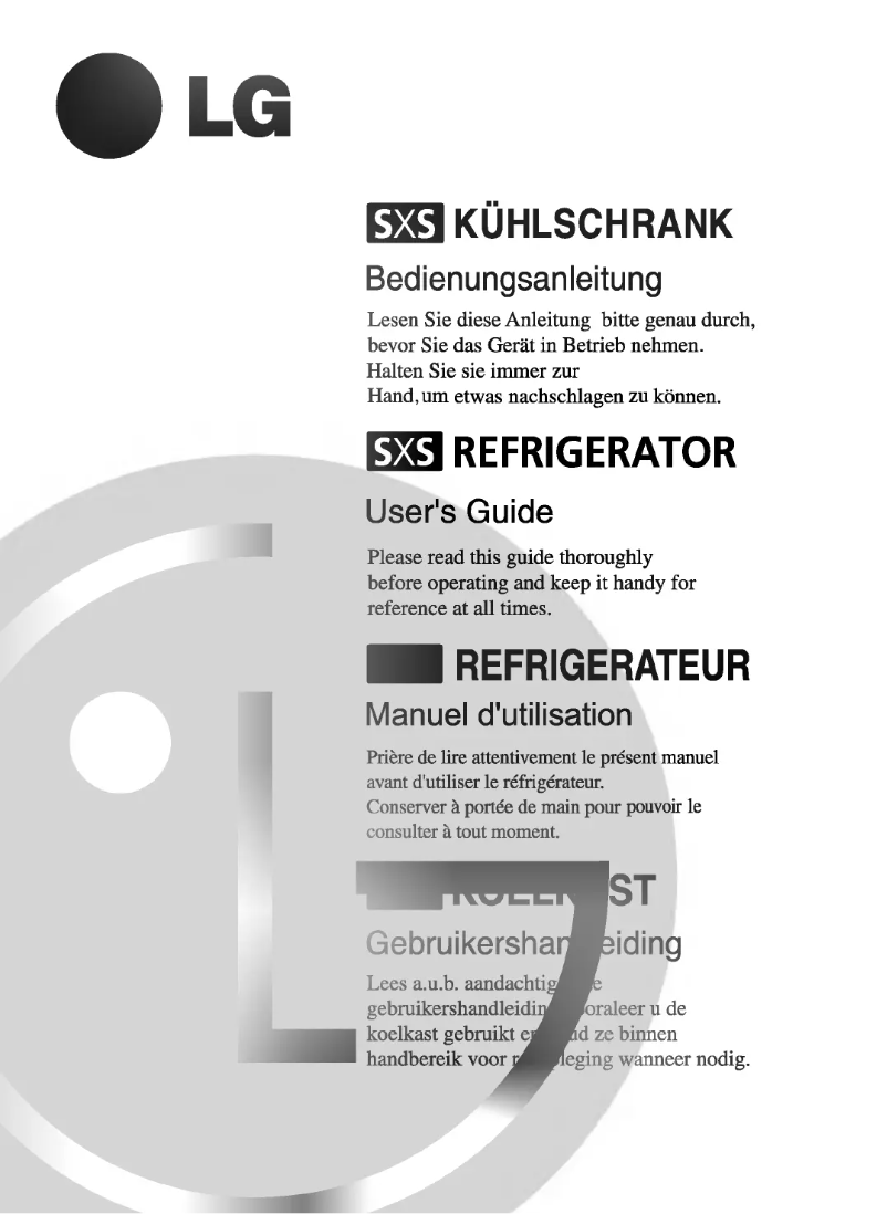 Page 1 of the manual User Manual LG GR-L207GUGA