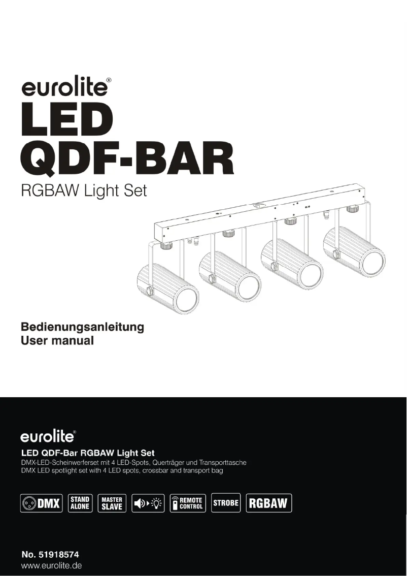 First page image of the manual for LED QDF-Bar