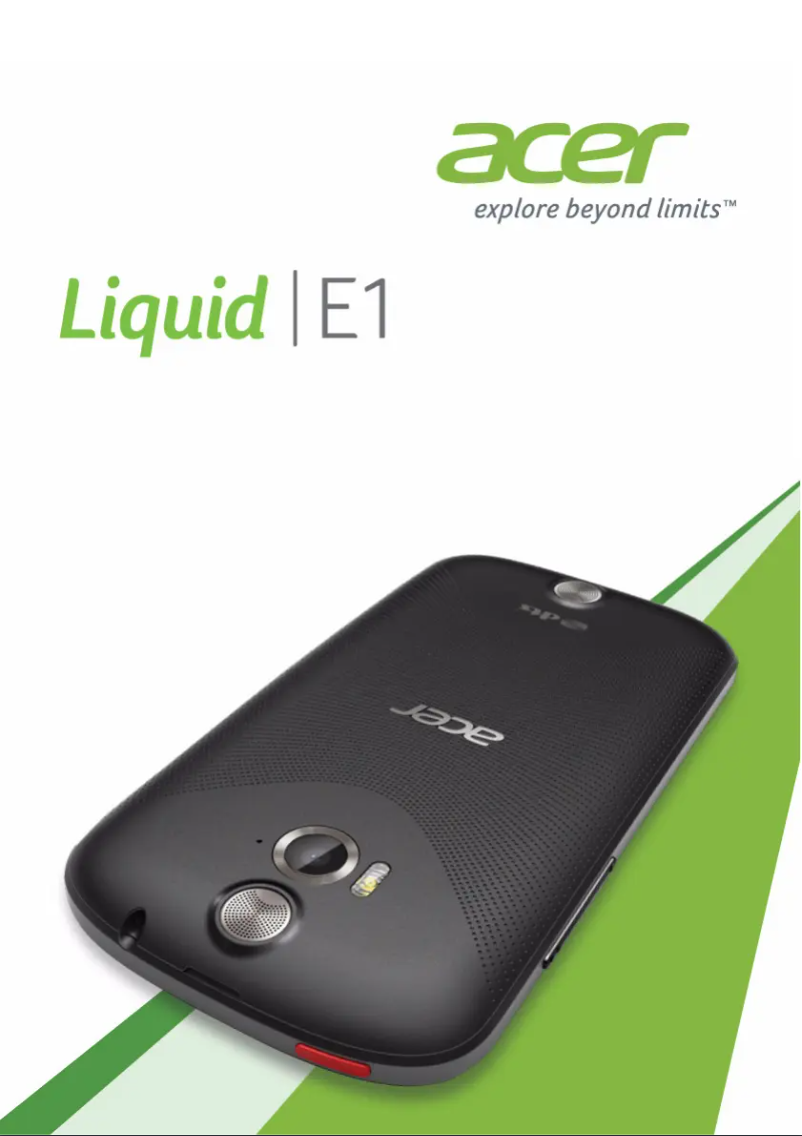 First page image of the manual for Liquid E1