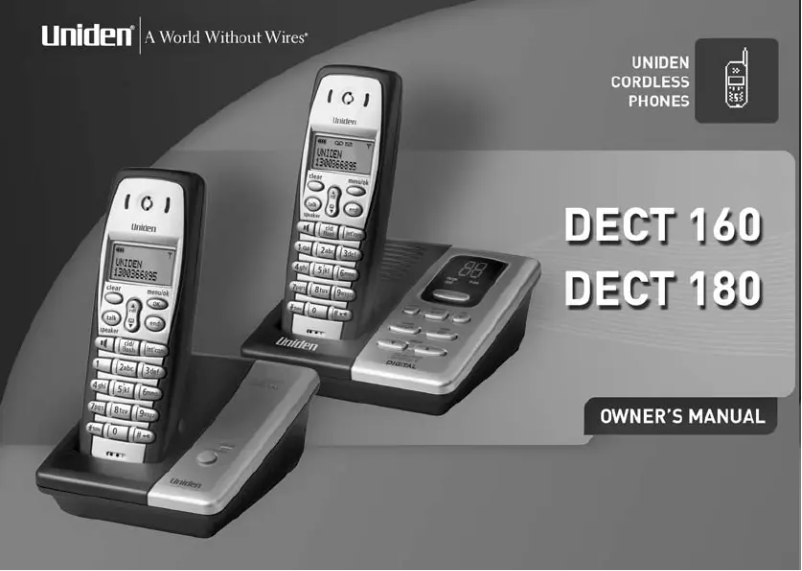 Page 1 of the manual User Manual Uniden DECT 180