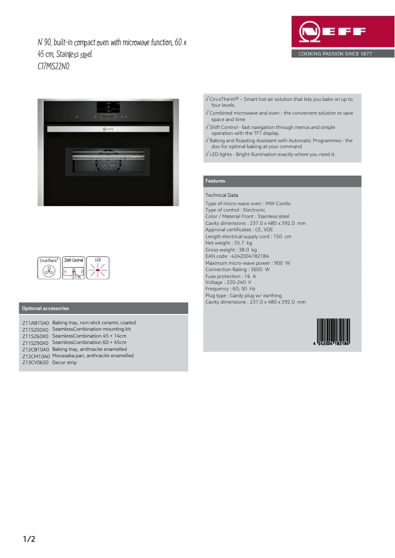 First page image of the manual for C17MS22N0