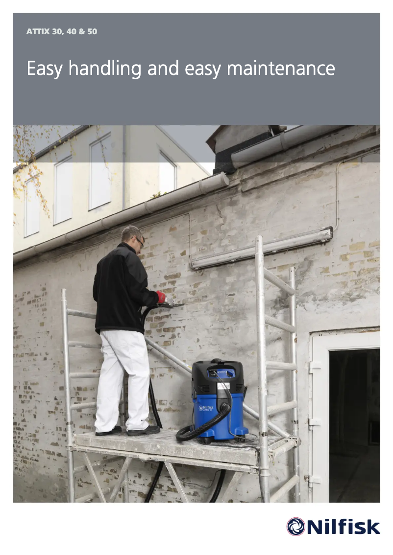 Page 1 of the manual Brochure Nilfisk Attix 40-01 PC EC