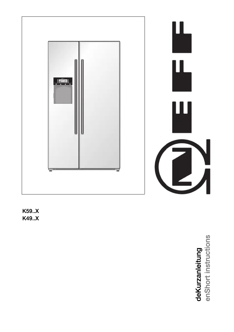 Page 1 of the manual User Manual Neff K5920D0