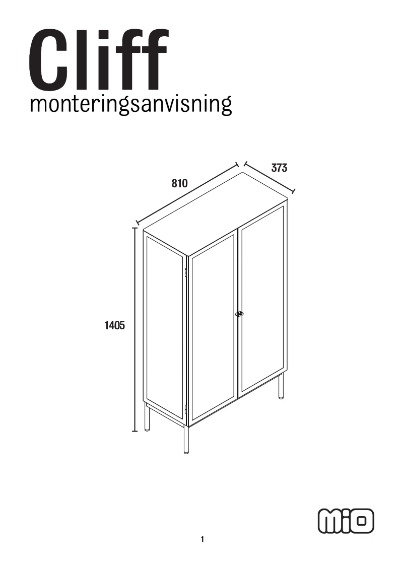 First page image of the manual for Cliff