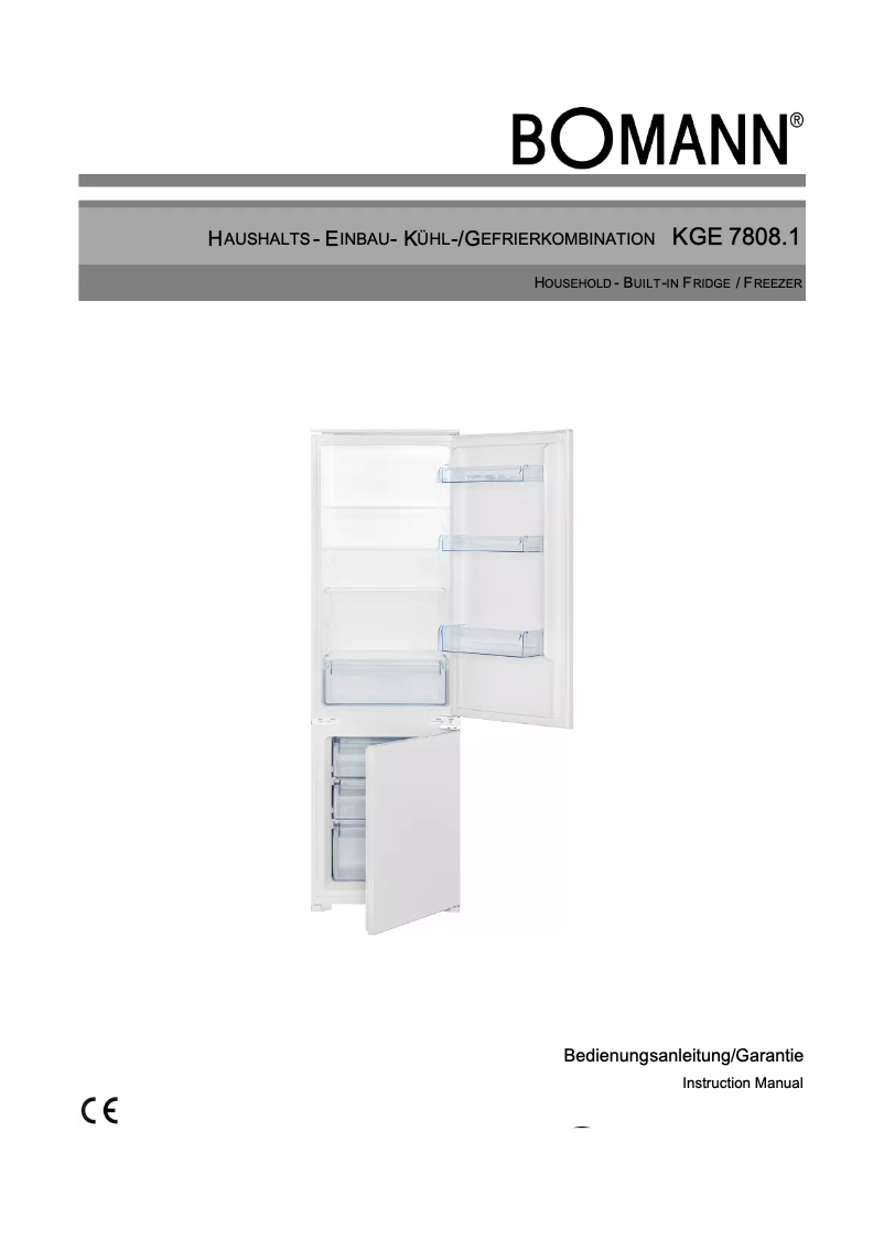 First page image of the manual for KGE 7808.1