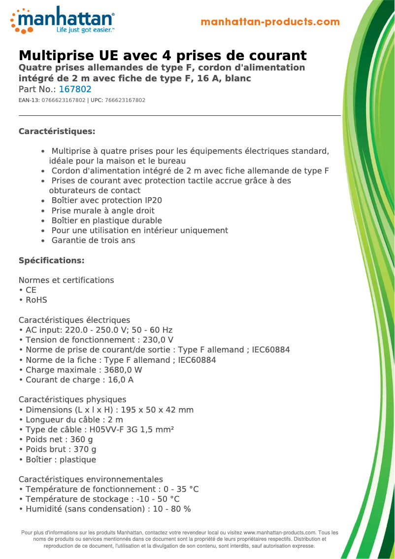 First page image of the manual for 167802