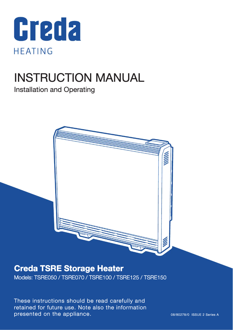 Page 1 of the manual User Manual Creda TSRE125