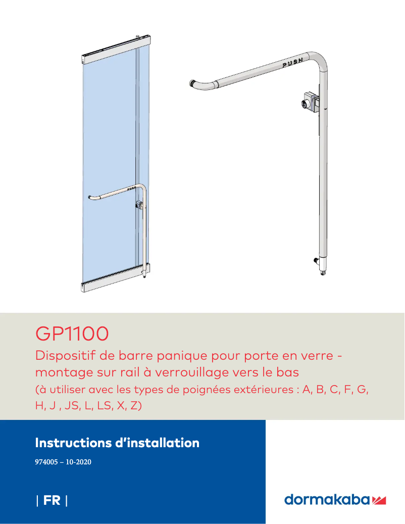 First page image of the manual for GP1100