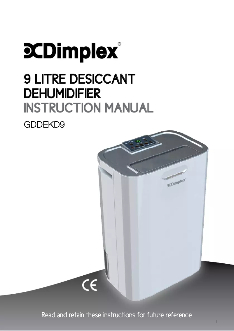 First page image of the manual for GDDEKD9