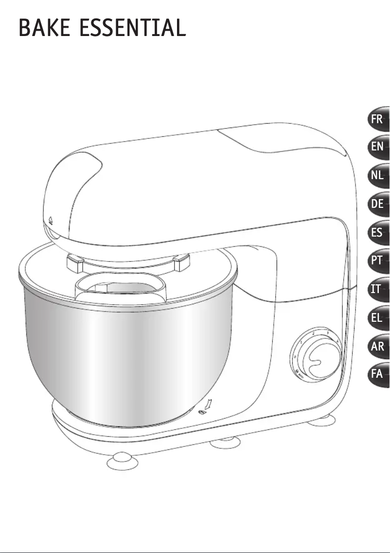 First page image of the manual for Bake Essential