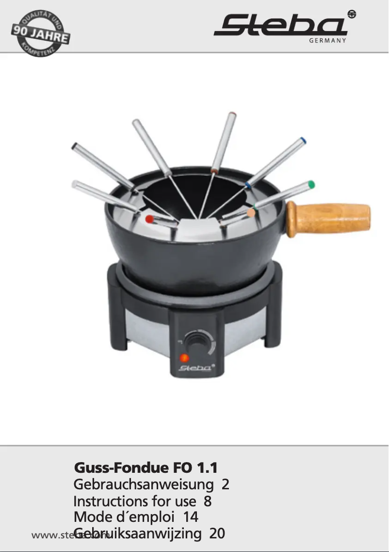 Page 1 de la notice Manuel utilisateur Steba FO 1.1