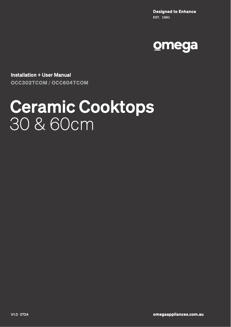 First page image of the manual for OCC302TCOM