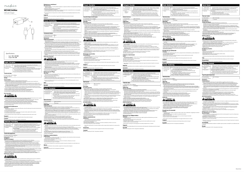 Page 1 of the manual User Manual Nedis WCHAC240ABK