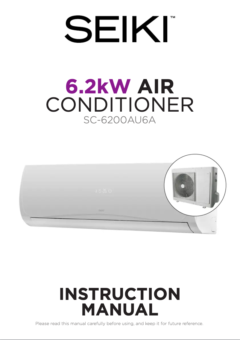 First page image of the manual for SC-6200AU6A