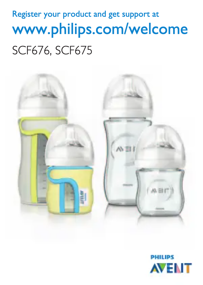 First page image of the manual for Avent SCF676