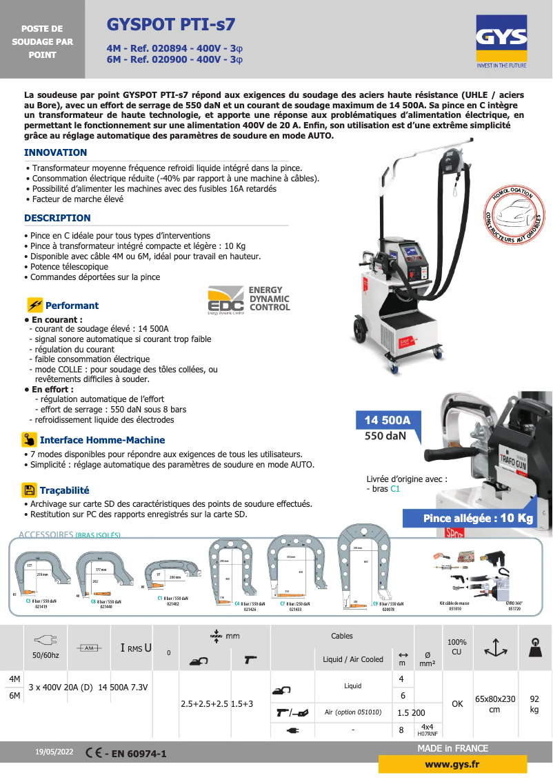 First page image of the manual for Gyspot Evolution PTI-S7