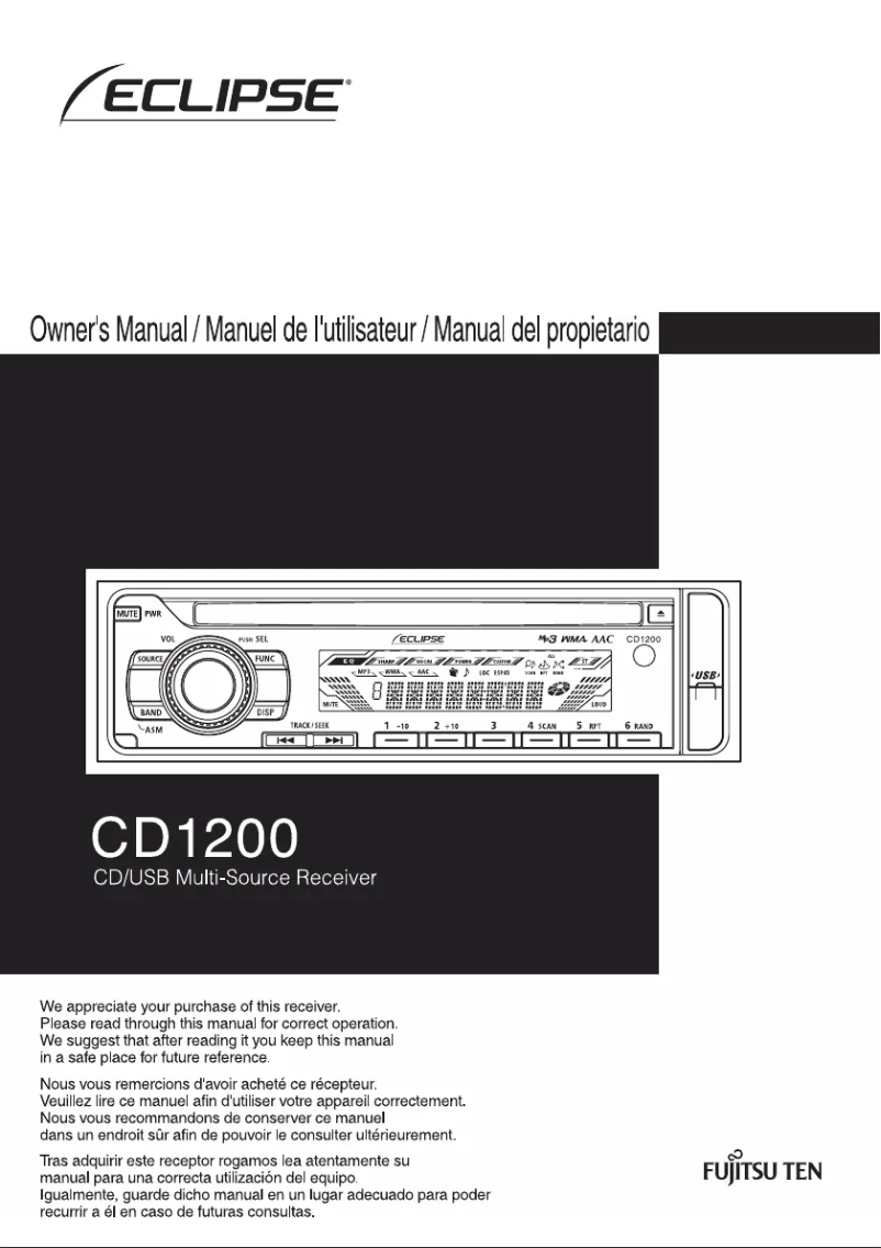 Page 1 of the manual User Manual Eclipse CD1200