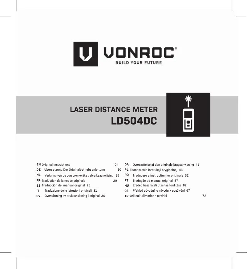 First page image of the manual for LD504DC