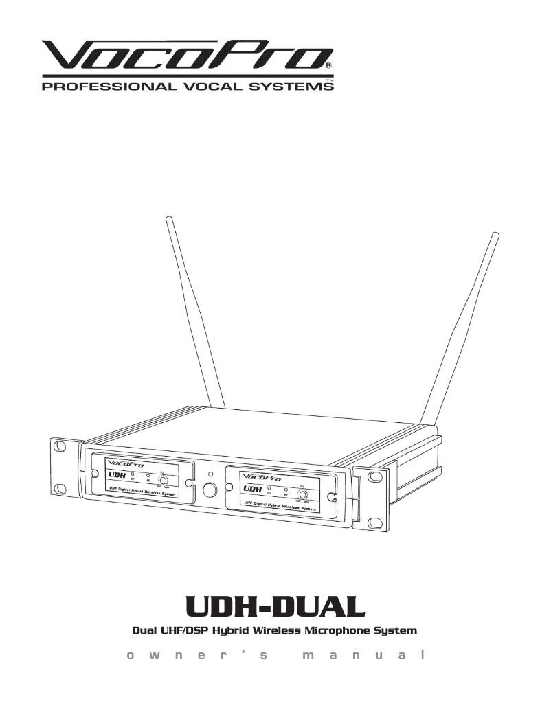 First page image of the manual for UDH-Dual-B