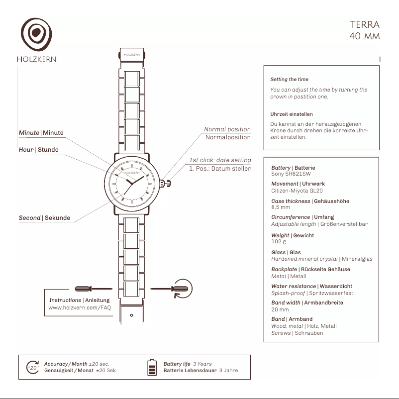 Page 1 of the manual User Manual Holzkern Doong