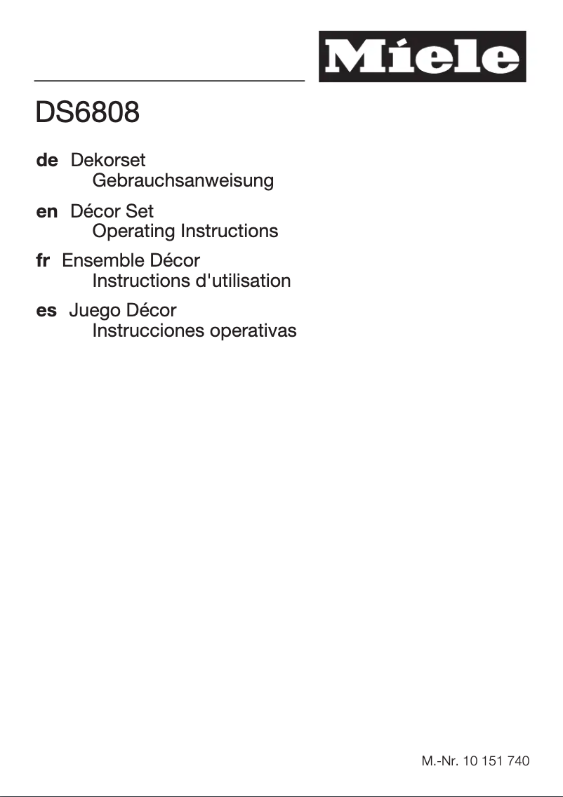 First page image of the manual for DS 6808