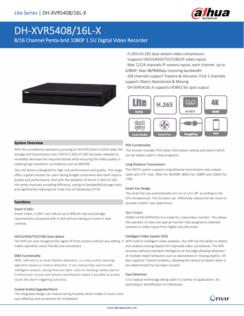 First page image of the manual for XVR5408/16L-X