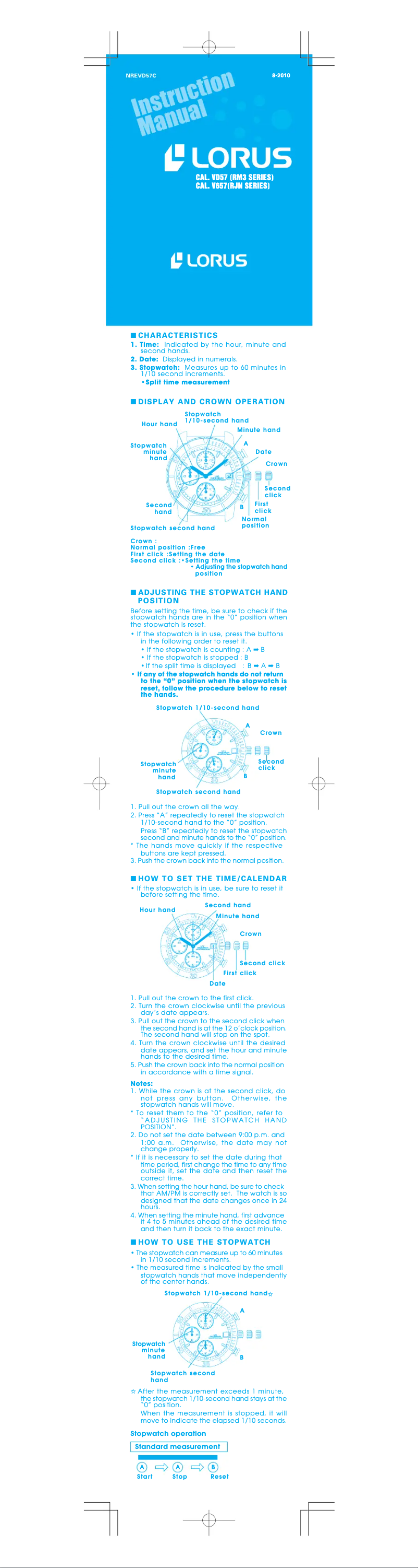 First page image of the manual for RM359CX9