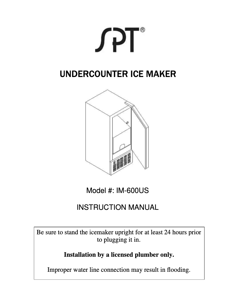 Page 1 of the manual User Manual SPT IM-60YUS