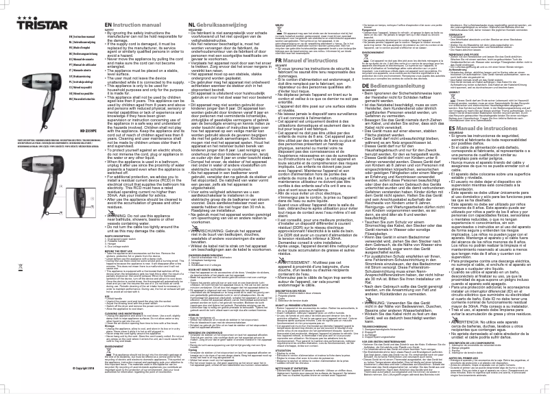 First page image of the manual for HD-2359PE