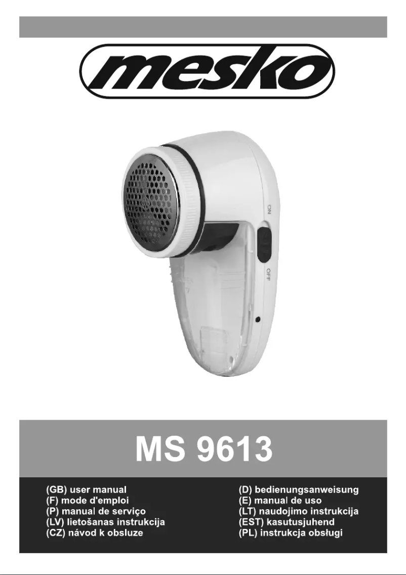 Image de la première page du manuel de l'appareil MS 9613