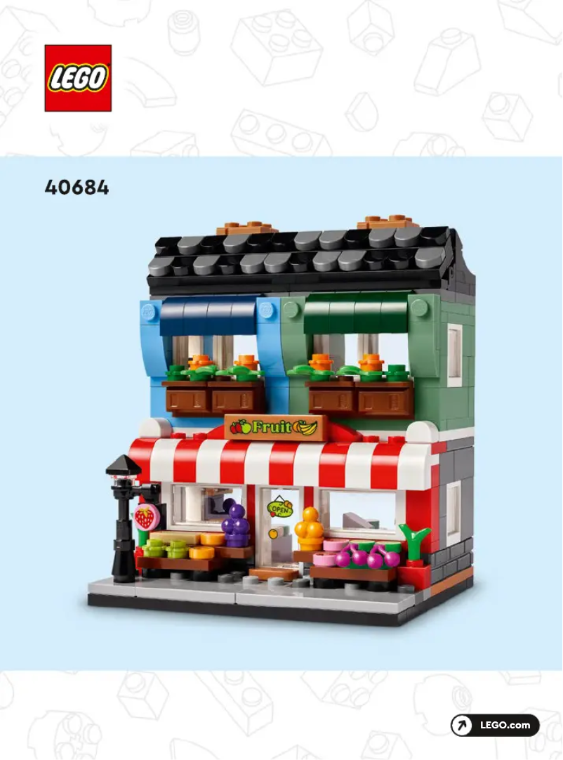 Page 1 of the manual User Manual Lego Fruit Store 40684