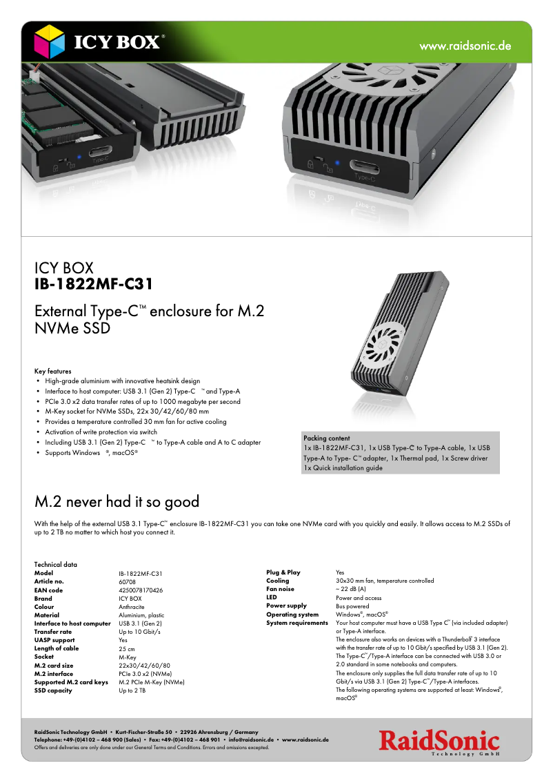 First page image of the manual for IB-1822MF-C31