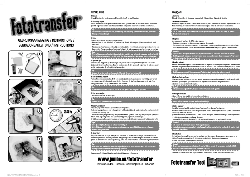 First page image of the manual for Fototransfer - Mini Daily Bag