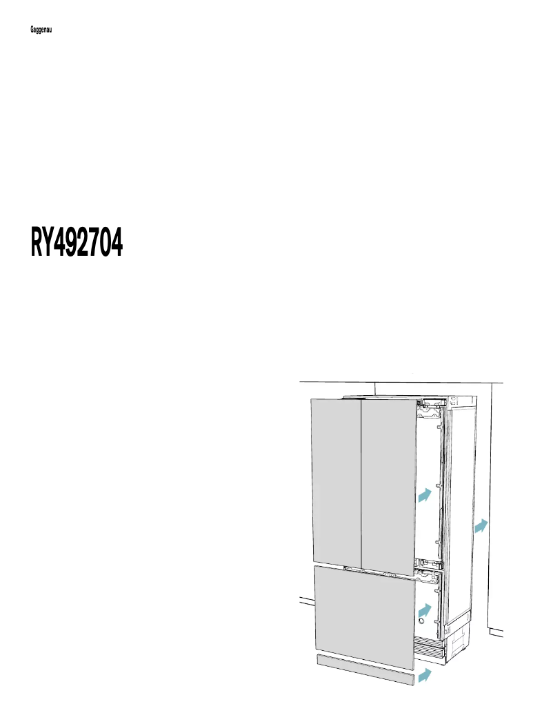 Image de la première page du manuel de l'appareil RY492704