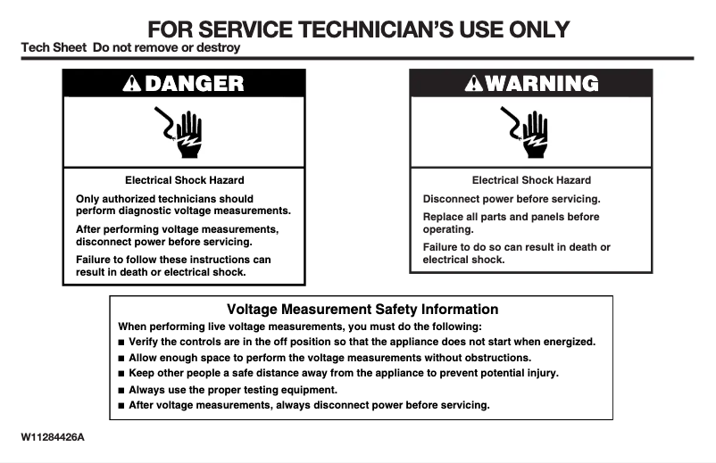 Page 1 of the manual Technical Sheet JennAir JJW3830IM