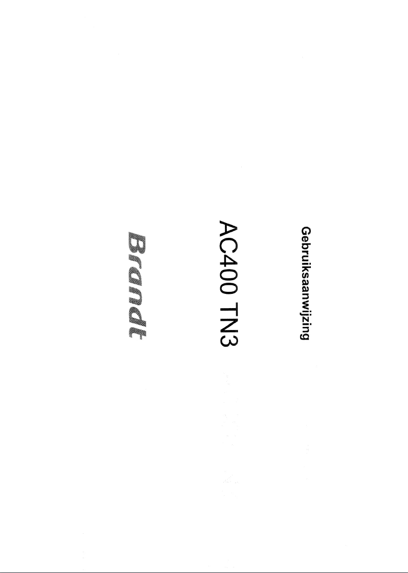 Page 1 of the manual User Manual Brandt AC400TN3