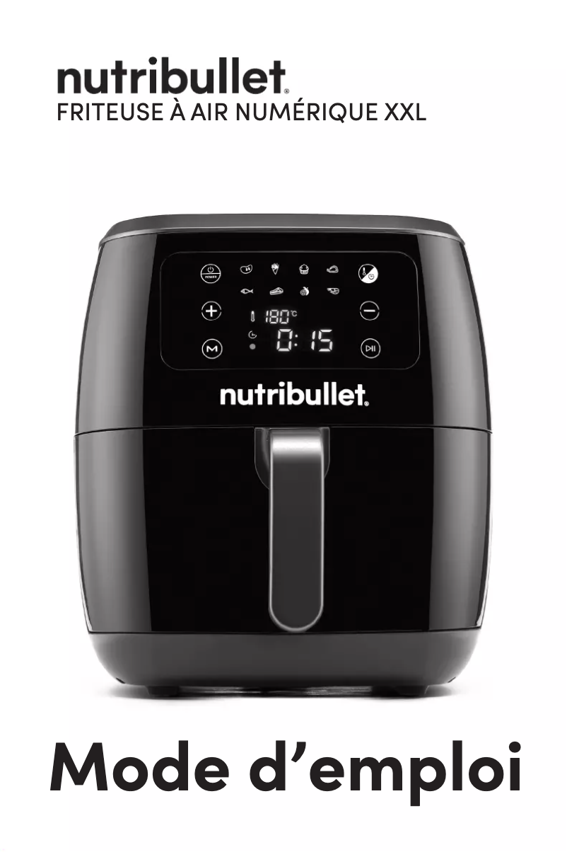 Page 1 of the manual User Manual NutriBullet XXL Digital Air Fryer