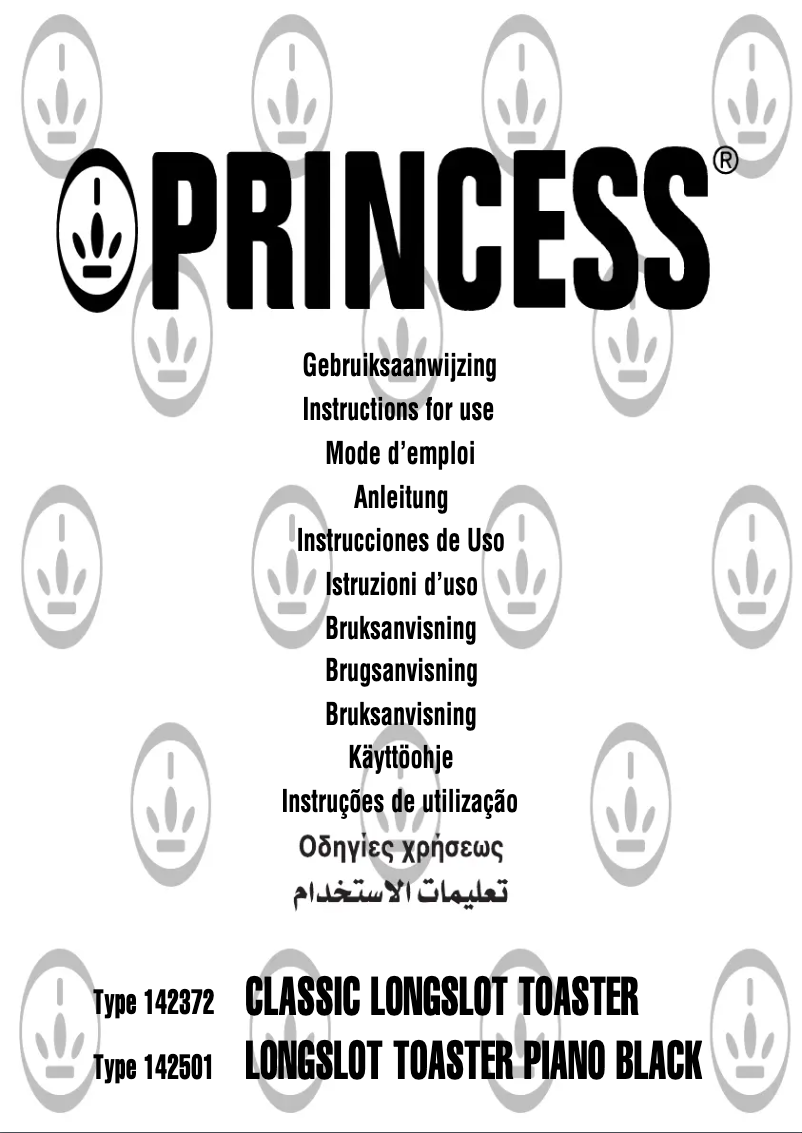 Page 1 of the manual User Manual Princess 142372 Classic Long Slot