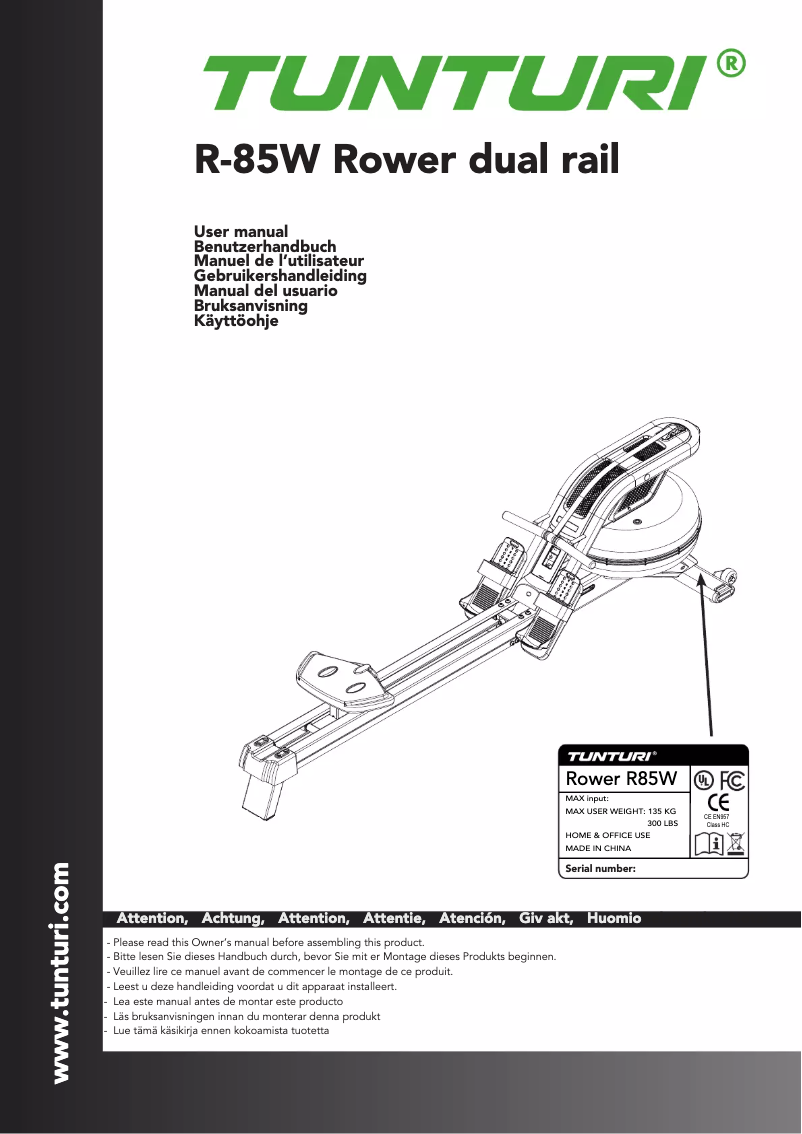 First page image of the manual for Endurance R85W