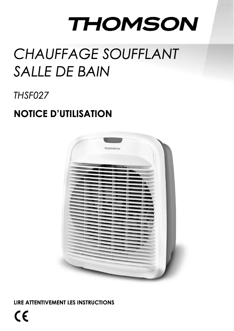 First page image of the manual for THSF027