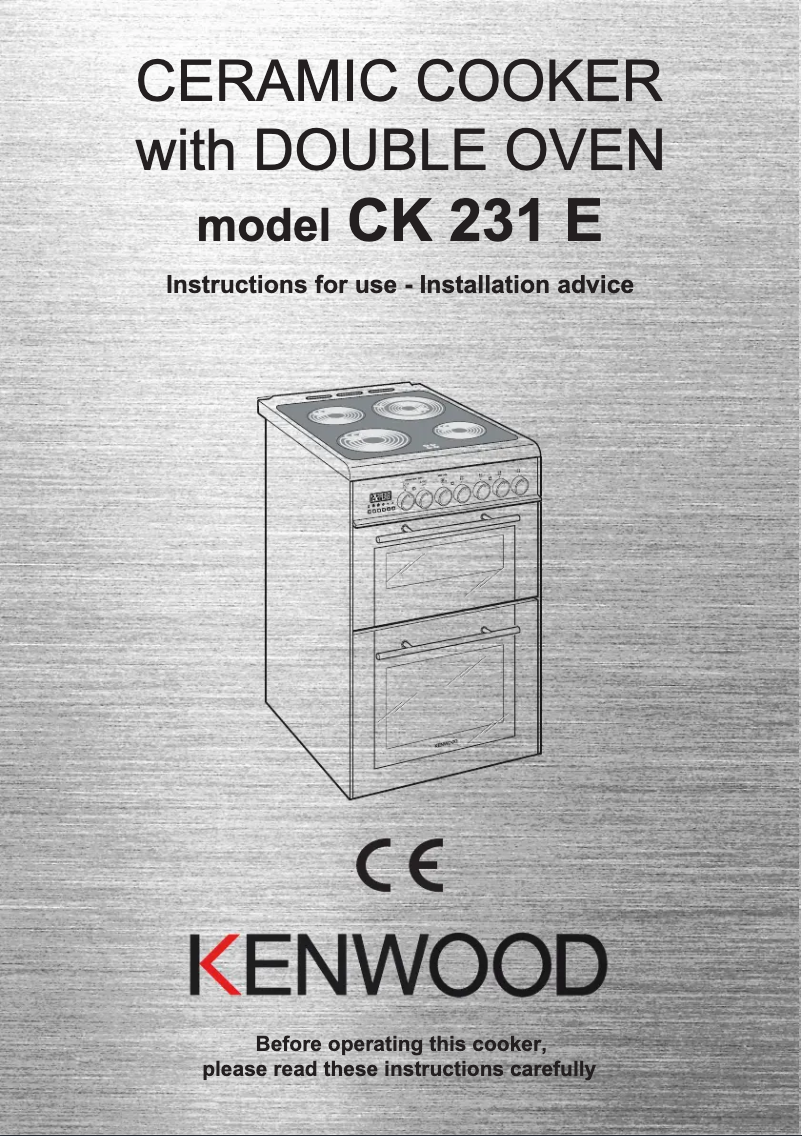 First page image of the manual for CK 231 E