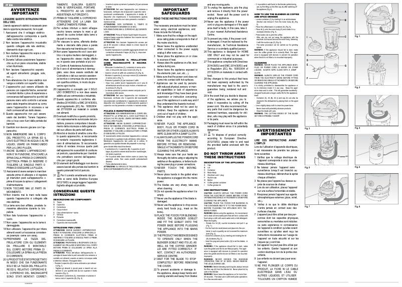 First page image of the manual for Blendy