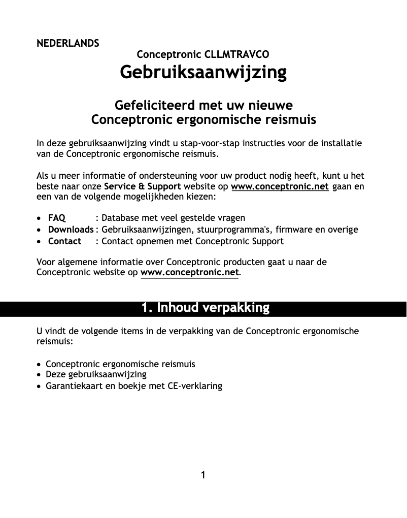 First page image of the manual for CLLMTRAVCOPI