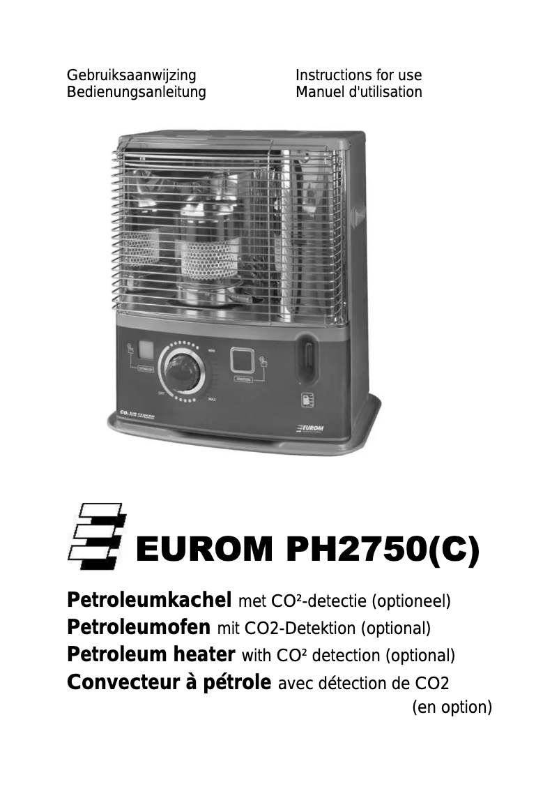 First page image of the manual for PH2750(C)