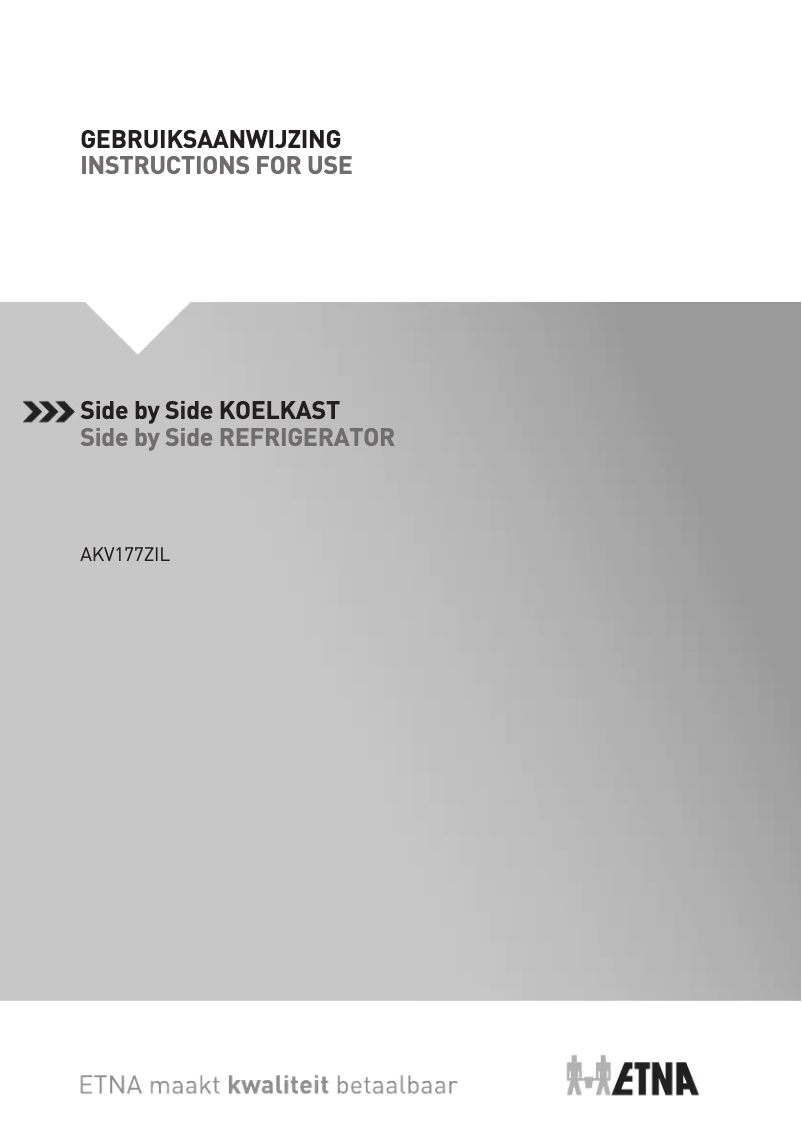 First page image of the manual for AKV177ZIL