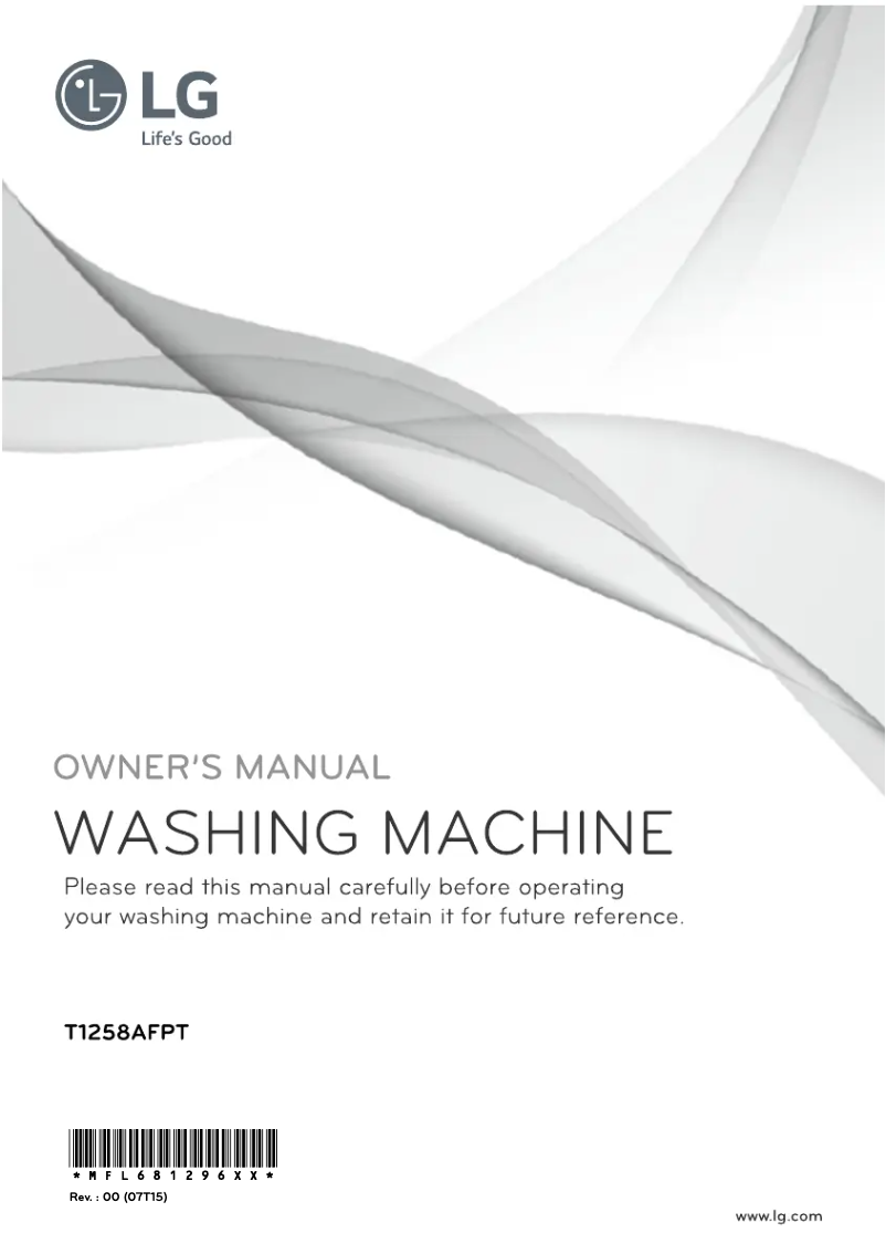 First page image of the manual for T1258AFPT