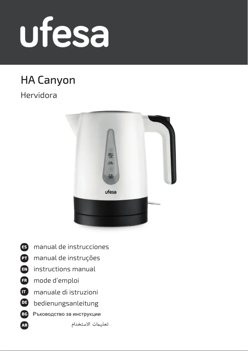 Page 1 of the manual User Manual Ufesa Canyon