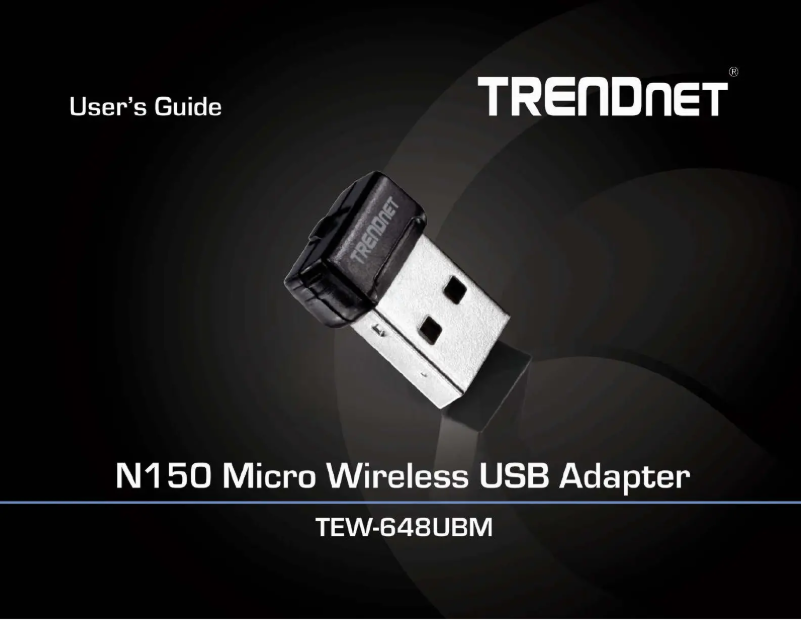 Page 1 of the manual User Manual TRENDnet TBW-108UB