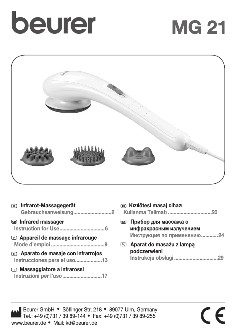 Page 1 of the manual User Manual Beurer GS 235